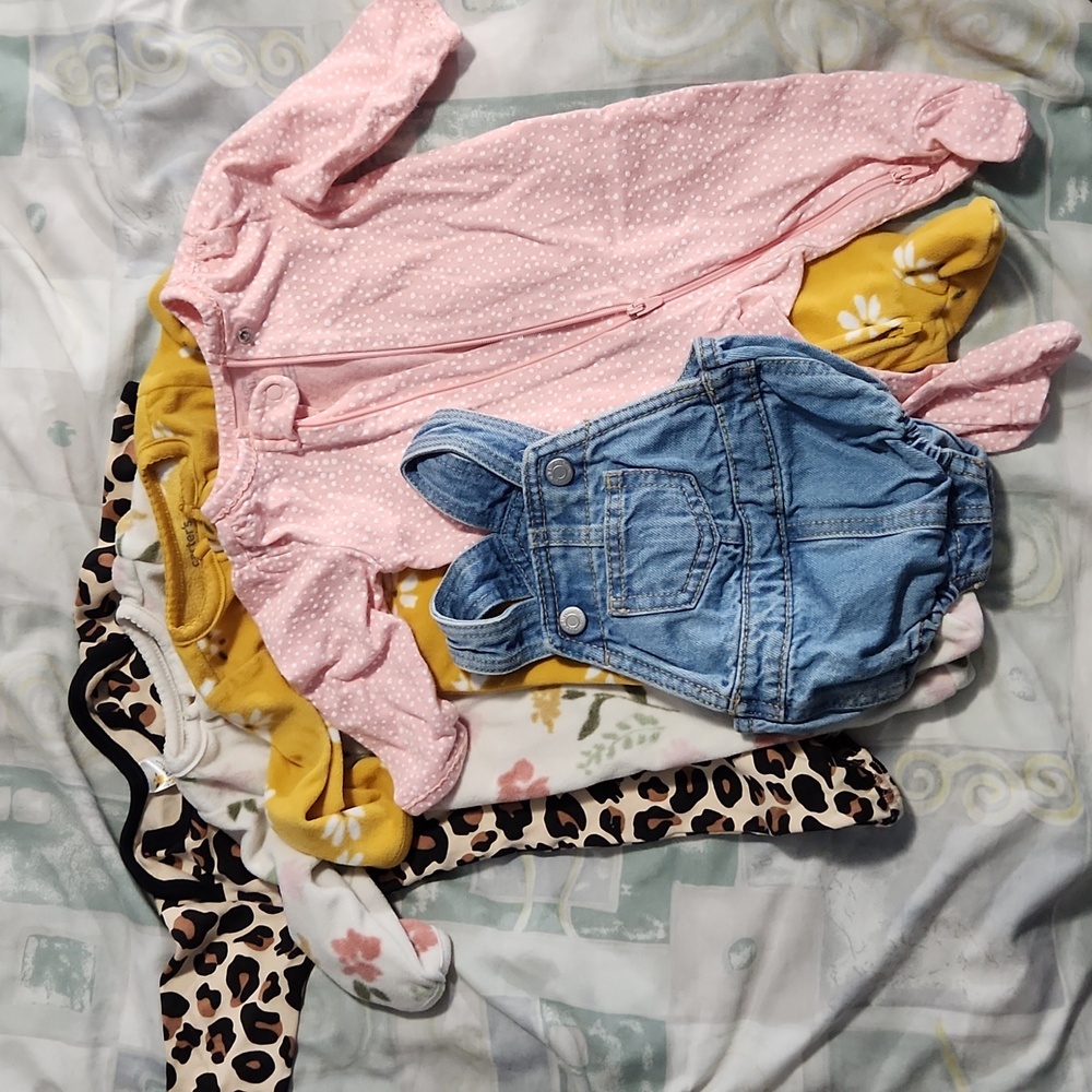 0-3 months girls clothes set of 5